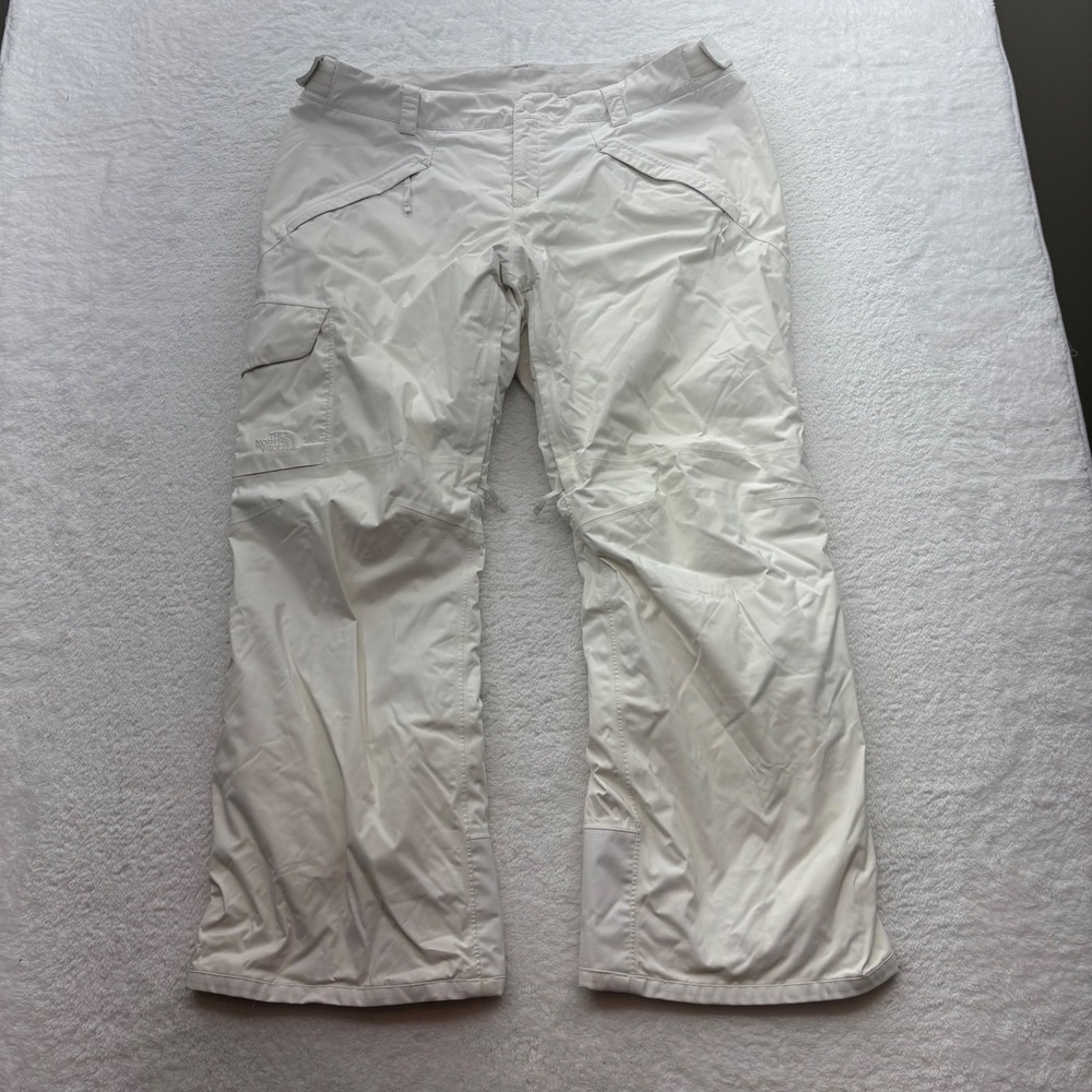 The North Face DryVent White Insulated Ski Pants Womens XXL Short Cargo Snow